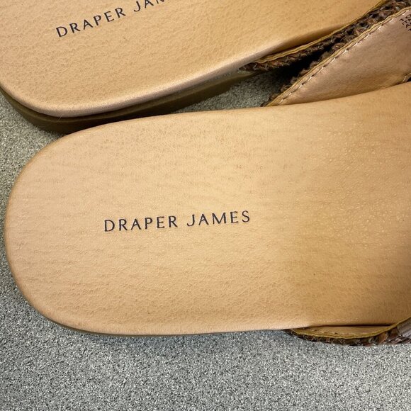 NEW Draper James Alex Women's 10  Brown Woven Flat Slide Sandals - Picture 3 of 7